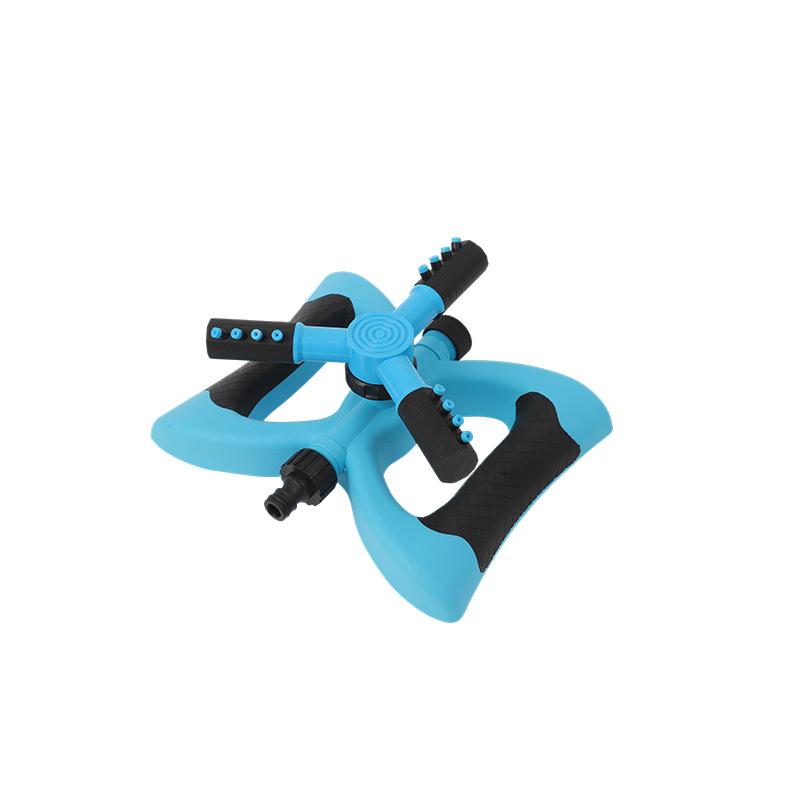 Sprinkler rotativ pentru irigare la 360°, duză în formă de semilună, automată pentru grădină, cu trei brațe pentru gazon