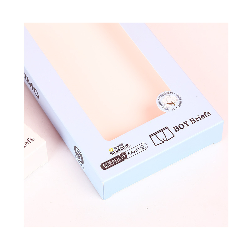 Cutie cu fereastră din carton alb, imprimare color personalizată, inserții duble, ambalaj pentru cosmetice, unghii false și lenjerie