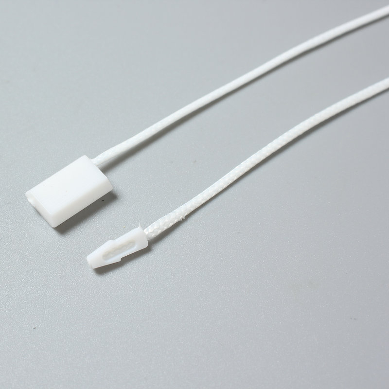 Șnur pătrat de 25 cm, din ață cerată, cu cataramă din plastic, pentru etichete haine și accesorii