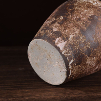 Vază ceramică realizată manual, stil Wabi-Sabi, ceramică rustică patinată, vază pentru flori uscate, ghiveci pentru suculente