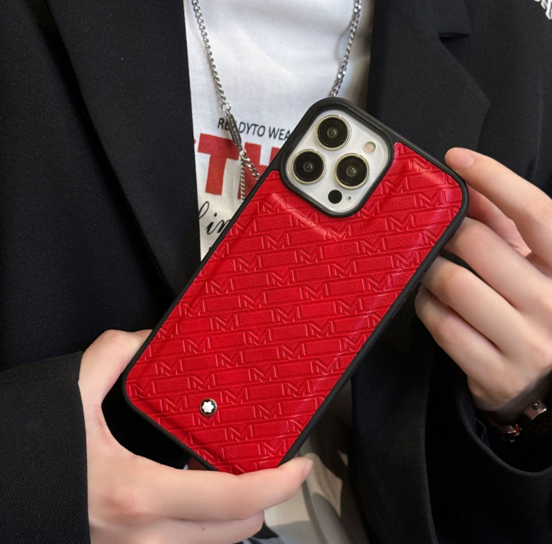 Kućište od lažne kože s reljefom za iPhone — nordijski stil, mat završetak, crna