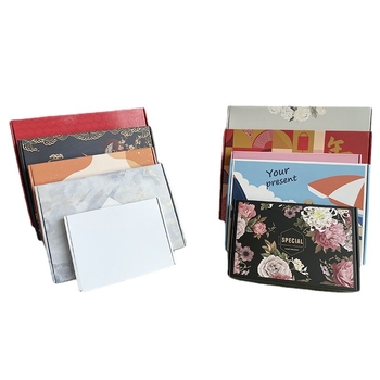 Cutie de ambalaj colorată personalizabilă din carton ondulat, cutie cadou albă pentru haine și lenjerie