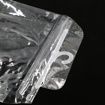 Sac din PVC transparent pentru haine, închidere cu nasture