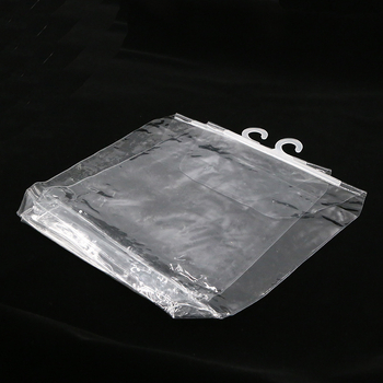 Sac din PVC transparent pentru haine, închidere cu nasture