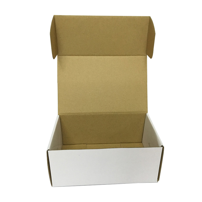 Cutie personalizată de tip avion pentru haine și lenjerie, carton kraft alb, cutie din carton ondulat alb, imprimare