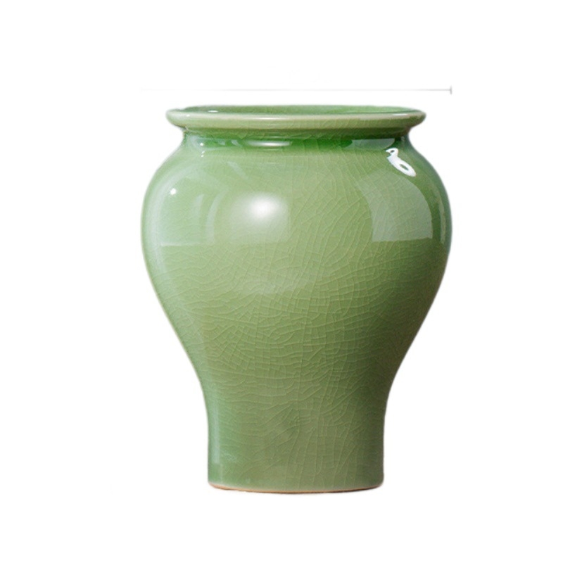 Ghiveci ceramic pentru suculente, glazură la cuptor, design retro, pentru interior, vază în stil chinezesc, mică dimensiune