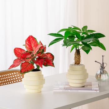 Ghiveci de birou din rășină plastică, auto-udare, pentru balcon – 3D cultivare în pământ