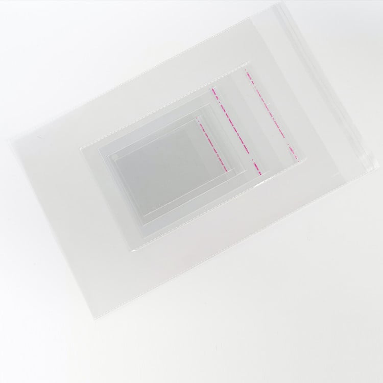 Pungă transparentă autoadezivă din plastic pentru bijuterii, 12x15 cm, pungă mică imprimabilă