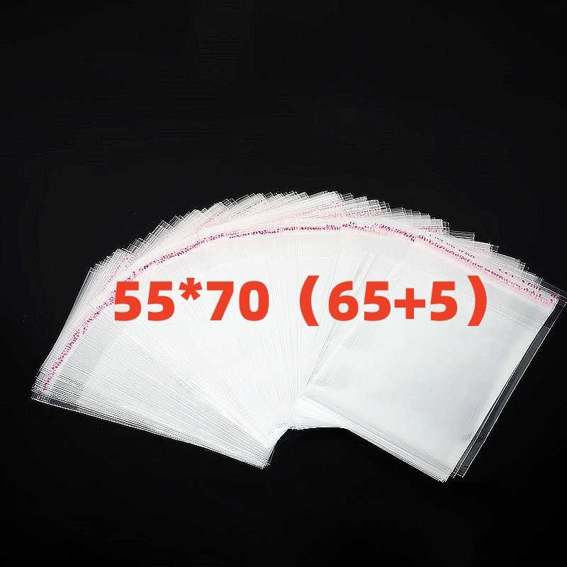 Pungă OPP 55×70 (65+5), autoadezivă, transparentă din plastic