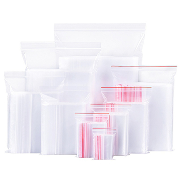 Nr. 6 PE zip pungă, 12×17 cm, pungă transparentă de siguranță din plastic