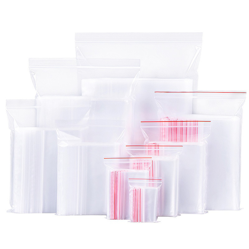 Nr. 6 PE zip pungă, 12×17 cm, pungă transparentă de siguranță din plastic