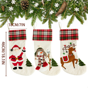 Șosete de Crăciun din material textil, cu design desen animat