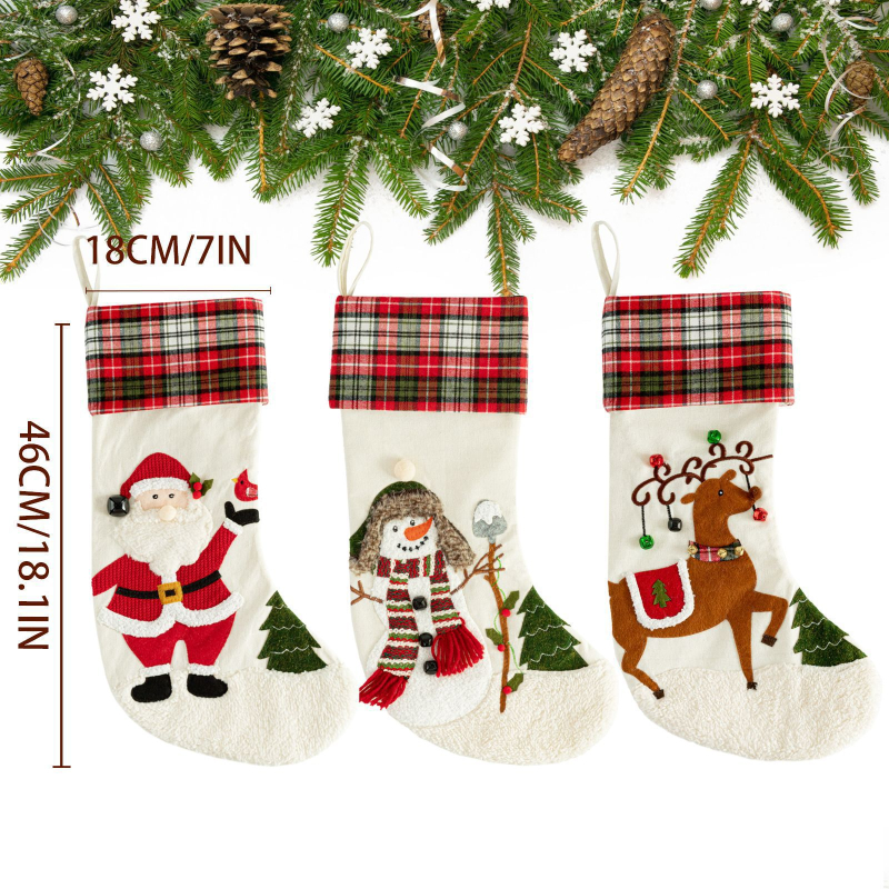 Șosete de Crăciun din material textil, cu design desen animat