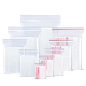 Pungi transparente PE cu autoînchidere, ambalaje din plastic de calitate alimentară, pungi sigilate impermeabile cu fermoar, la comandă