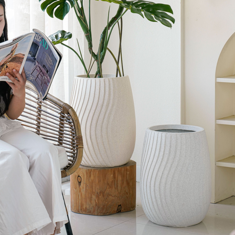 Ghiveci mare modern pentru plante, pentru living și balcon, suport de podea, stil nordic