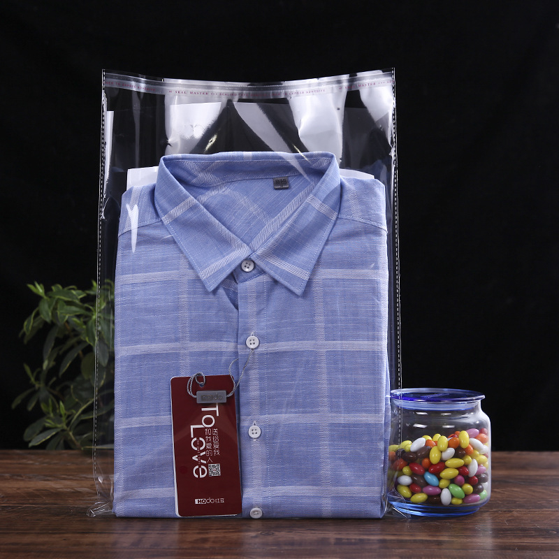Pungă OPP autoadezivă pentru haine, ambalaj transparent 32×45 cm