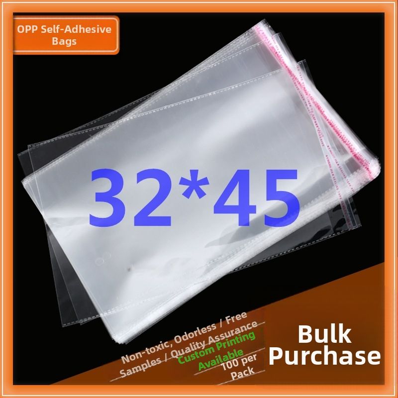 Pungă OPP cu închidere autoadezivă, pungă transparentă pentru ambalarea hainelor, 32×45 cm