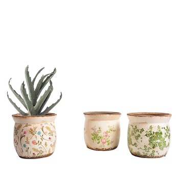 Ghiveci ceramic în stil european vintage pentru casă, balcon și grădină