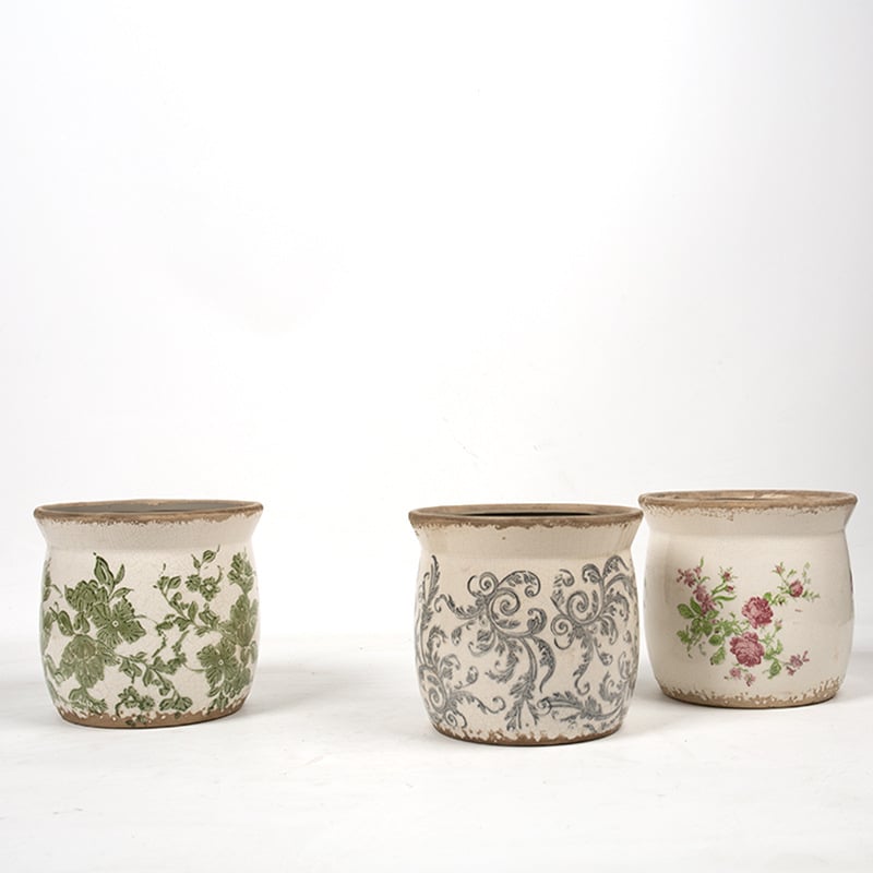 Ghiveci ceramic în stil european vintage pentru casă, balcon și grădină