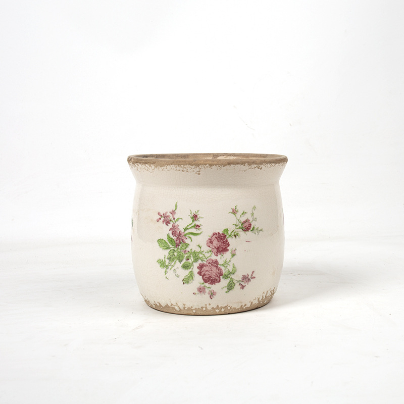 Ghiveci ceramic în stil european vintage pentru casă, balcon și grădină