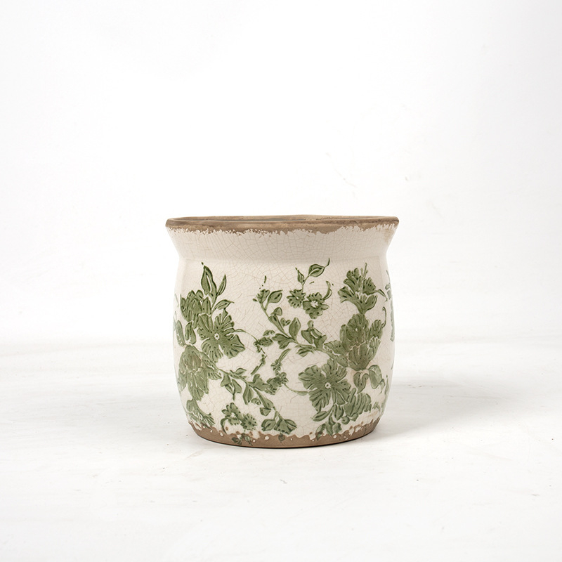 Ghiveci ceramic în stil european vintage pentru casă, balcon și grădină