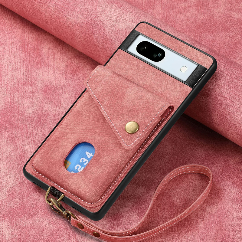 CaseNeo PU kožna futrola za telefon s pretincom za kartice, naruknicom i stalakom za Pixel 10 Pro