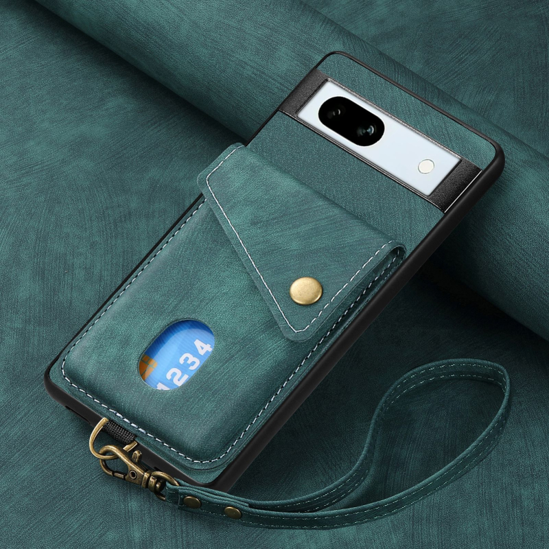 CaseNeo PU kožna futrola za telefon s pretincom za kartice, naruknicom i stalakom za Pixel 10 Pro