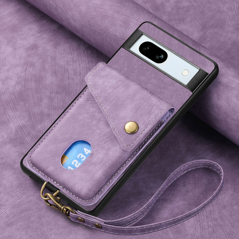 CaseNeo PU kožna futrola za telefon s pretincom za kartice, naruknicom i stalakom za Pixel 10 Pro