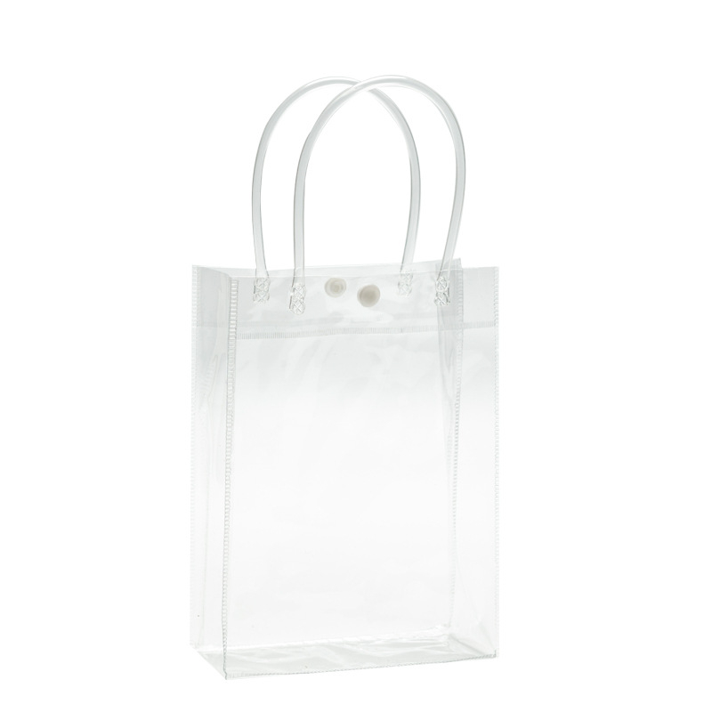 Geantă transparentă din PVC pentru nunți, cadouri și cosmetice, cu imprimare a logo-ului