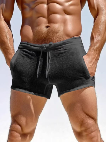 Muške seksi šorceve s vezicama, plus veličine, za kućnu udobnost i fitness
