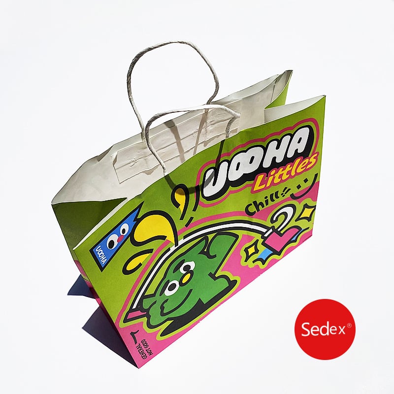 Geantă de cumpărături din hârtie kraft albă, certificat Sedex4P, ecologică și biodegradabilă, geantă de magazin pentru haine cu logo personalizat