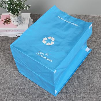 Geantă tote laminată din material nețesut, pliabilă, pentru cumpărături și îmbrăcăminte, cu logo imprimat personalizabil
