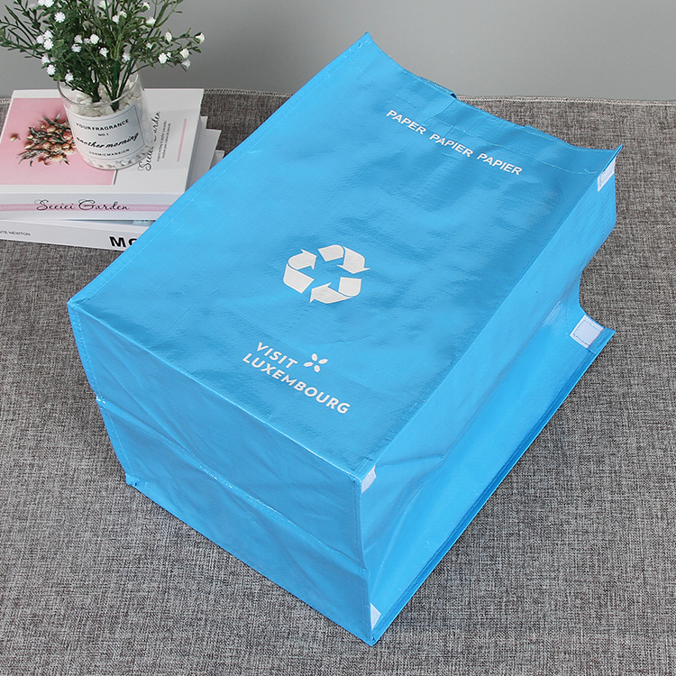 Geantă tote laminată din material nețesut, pliabilă, pentru cumpărături și îmbrăcăminte, cu logo imprimat personalizabil