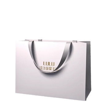 Pungi din hârtie personalizate pentru magazine de îmbrăcăminte, pungi de lux cu bază pătrată și imprimare a logo-ului