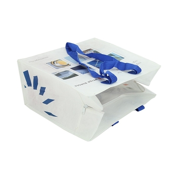 Geantă de cumpărături din material nețesut laminat, cu imprimare a logo-ului