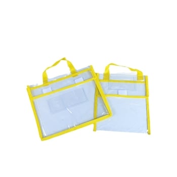 Geantă transparentă din PVC cu fermoar, culoare variată, capacitate mare, pentru cumpărături și depozitare în timpul călătoriilor, personalizabilă