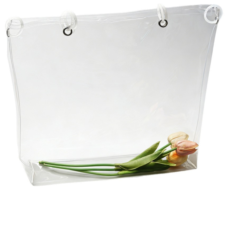 Geantă PVC cu înaltă transparență, personalizată, ambalaj PP, pungi transparente TPU pentru cadouri cu imprimare cu laser a logo-ului