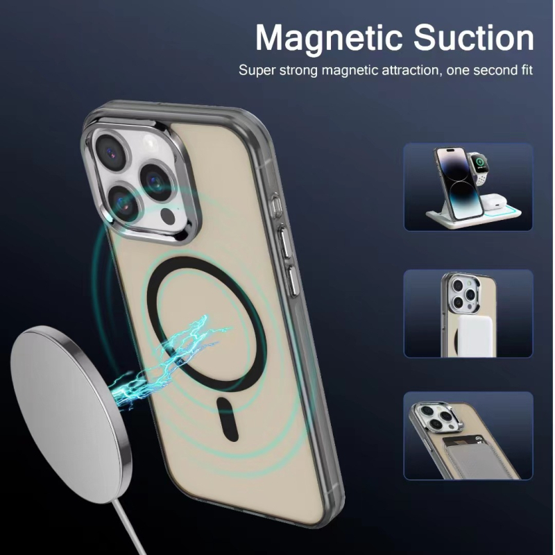 IMD futrola za iPhone 15 Pro Max s dvostrukim premazom, elektroplatiranim tipkama i magnetskom mat zaštitom