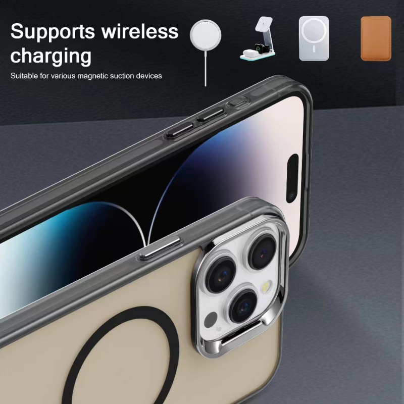 IMD futrola za iPhone 15 Pro Max s dvostrukim premazom, elektroplatiranim tipkama i magnetskom mat zaštitom