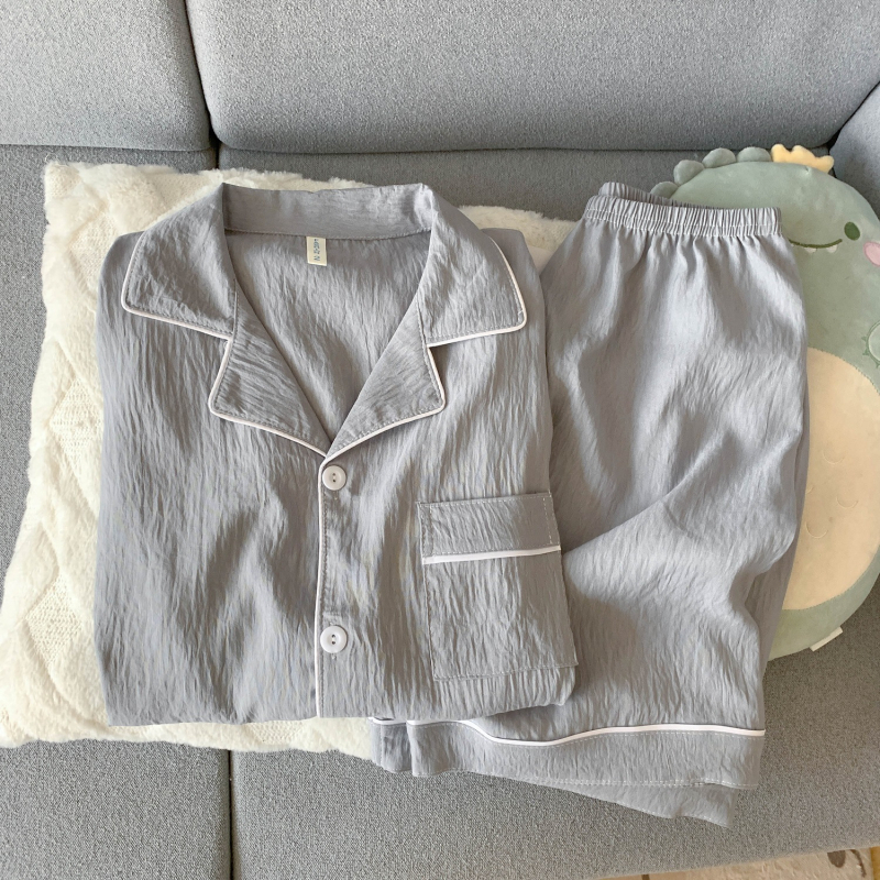 Muški ljetni pidžama set s kratkim rukavima – Cloud Cotton, kućna odjeća, lagano, velika veličina