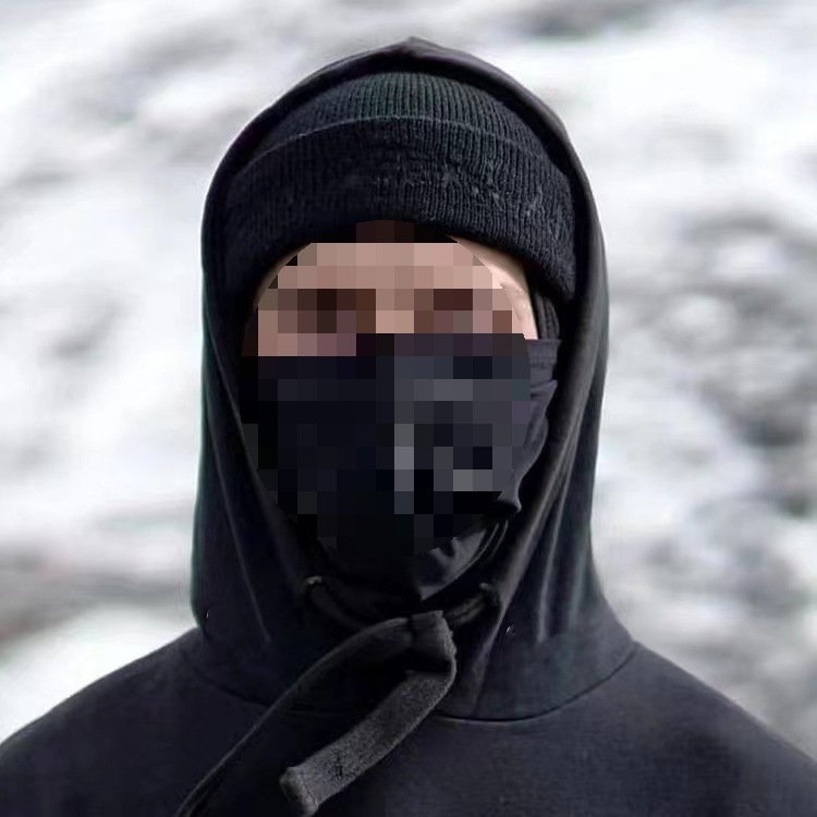 Vintage maska s O-oblikom za zaštitu lica od vjetra na outdoor skijanju, stil za parove, taktička kapuljača