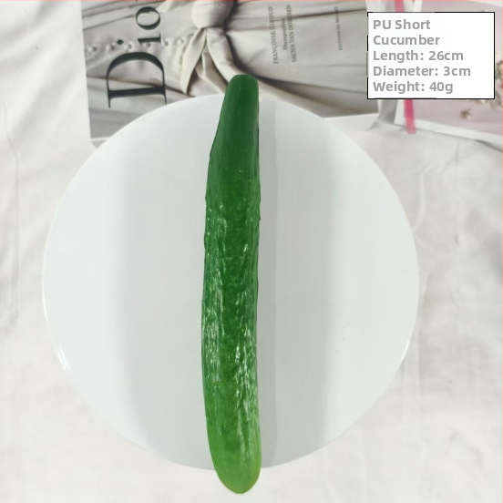 PU simulované uhorky a baklažány – modely, rekvizity pre fotografovanie ovocia a zeleniny, dekorácia skrinky, hračka na uvoľnenie napätia s pomalým návratom