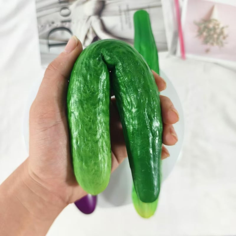 Modele PU simulate de castraveți și vinete, accesorii pentru fotografierea fructelor și legumelor, decor pentru dulap, jucărie de relaxare cu revenire lentă