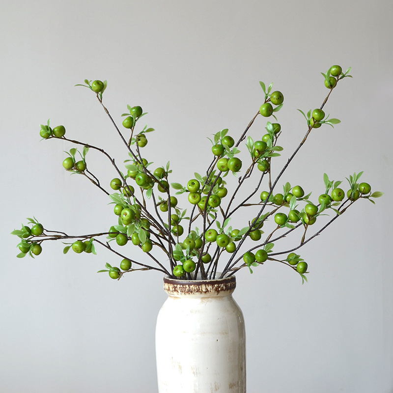 Mici mere artificiale Crabapple și fructe mici pentru aranjamente în sticlă și decor floral
