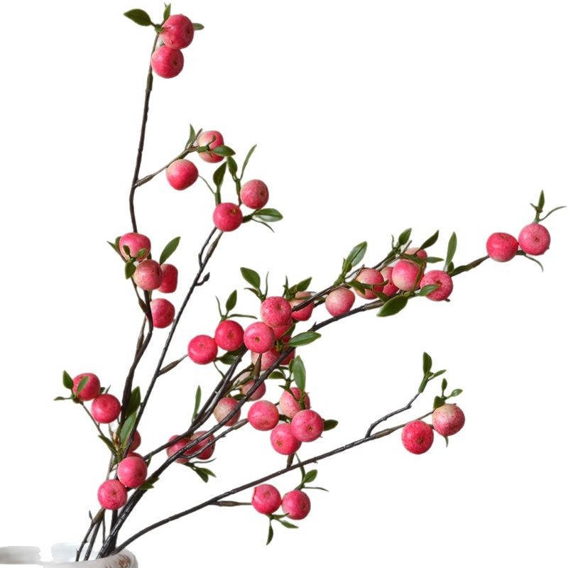 Mici mere artificiale Crabapple și fructe mici pentru aranjamente în sticlă și decor floral