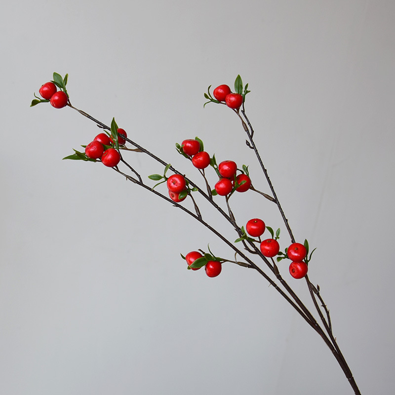 Mici mere artificiale Crabapple și fructe mici pentru aranjamente în sticlă și decor floral