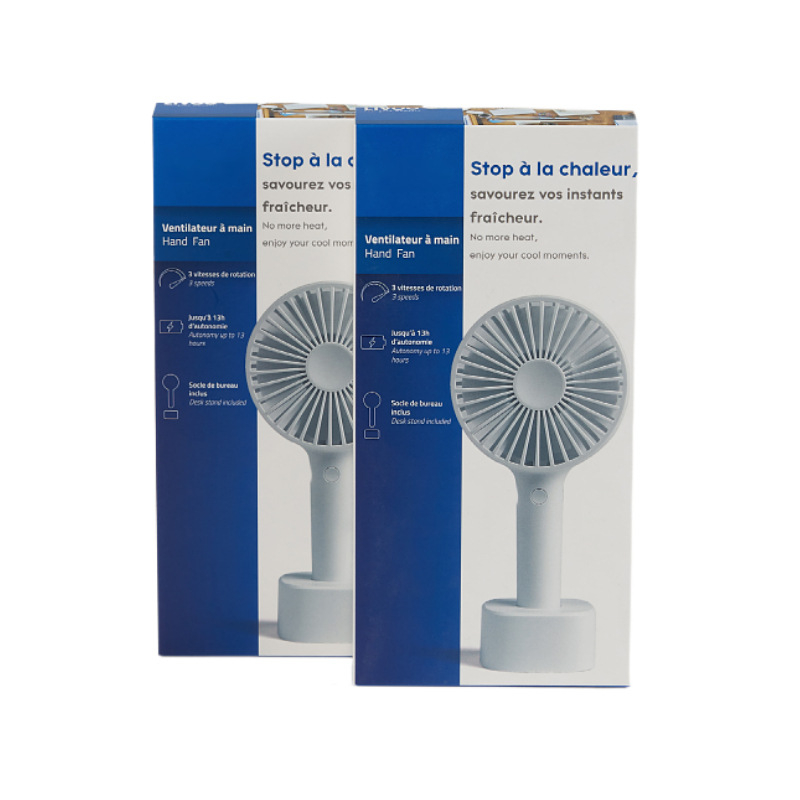 Prijenosna ručna mini USB ventilator kutija za pakiranje, prilagođena blister kutija u boji za stolni ventilator