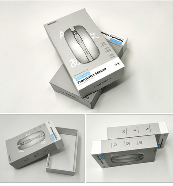 Cutie personalizată cu fereastră pentru căști wireless, cu cârlig, formă specială, carton alb pliabil