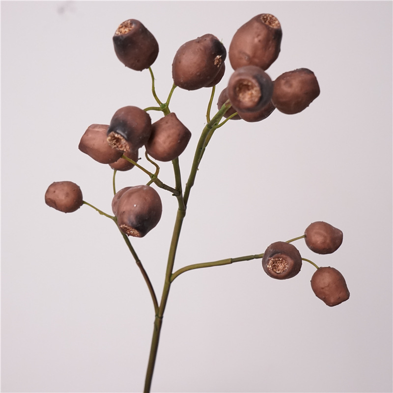 Fructe artificiale de eucalipt, decor rustic american pentru casă, accesorii pentru fotografii de Crăciun
