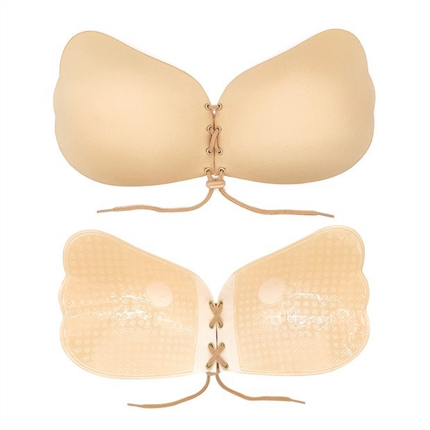 Sutien fara bretele, cu acoperire pentru mameloane, push-up, respirabil, pentru rochie de mireasă